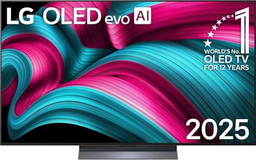 LG OLED55C5ELB TV 55 Zoll (139 cm) 4K OLED evo AI TV (α9 Gen8 4K AI Prozessor, webOS 25, 120Hz (VRR bis zu 144Hz)) [Modelljahr 2025]