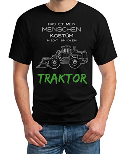 Menschen Kostüm in echt Bin ich EIN Traktor Karnevalkostüm Herren T-Shirt M Schwarz