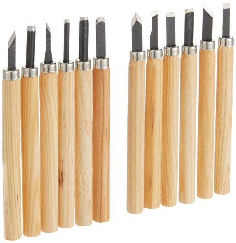 Brüder Mannesmann Schnitzmesser Satz 12-tlg., M 690-12, beige