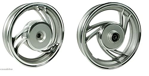 2 x Alufelgen hinten & vorne Felgen 2.15 x 10 Zoll Motorroller Roller ZNEN Alpha Motor Venus Nova Longjia Baotian