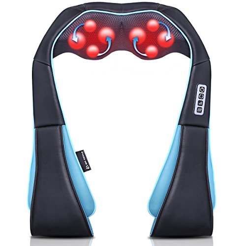 Mo Cuishle Nacken Schulter Massagegerät mit Wärme Shiatsu Nackenmassagegerät Weihnachts geschenk, Geschenke für Männer/Frauen/Mama/Papa Massage für Nacken, Schulter, Rücken, Taille, Bein, Fü