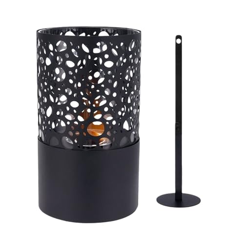 SVCEQZE Ethanol Brenner Lampe,Tragbarer Eisenofen Doppelschicht Künstlerische Dekoration,Tisch Kamin Lampe - Für Feiertagsparty Büroräume Zuhause Zimmer Schreibtisch Desktop Nacht Und Hof Und Garten