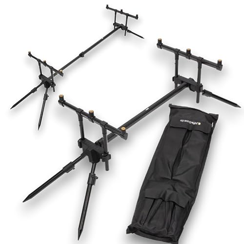 NGT Quickfish Pod MK2-I – 3 Rutenhalter, voll verstellbar, Karpfenrute mit Tasche