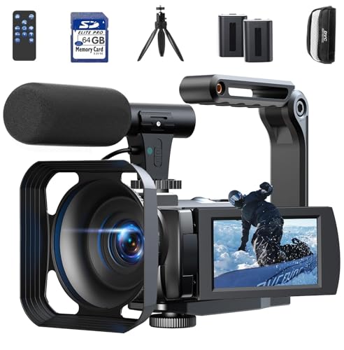 FIREFOTO Videokamera 5K Camcorder 56MP WiFi Vlogging Kamera für YouTube Digitalzoom 16X Touchscreen 3