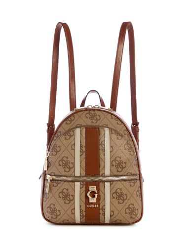 GUESS Rucksack Freizeitrucksack Erenia Backpack Latte Logo hellbraun