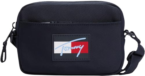 Tommy Hilfiger Kinder Unisex Crossbody Bag Tasche Script Flag mit Logo, Blau (Space Blue), Einheitsgröße