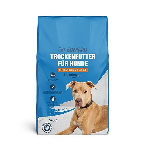by Amazon Trockenfutter für Hunde, reich an Hühnchen mit Erbsen, 5kg