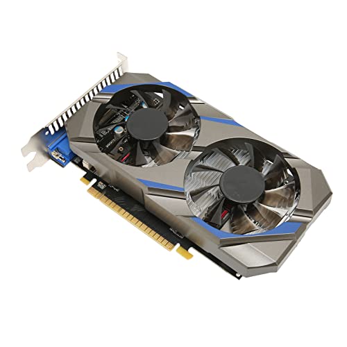 VBESTLIFE GTX 750 Ti Grafikkarte, 4GB GDDR5 128Bit Gaming Grafikkarte, PCI Express 3.0x16, DisplayPort HDMI DVI, Dual Air Cooling PC Grafikkarten, 4K Displays Support