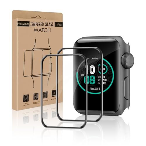 Carantee 2 Stück Schutzfolie für Panzerglas für Apple Watch Series 4/5/6/SE 44mm, Ultra Transparent Anti-Öl Ohne Luftblasen Apple Watch 5 44mm Glasfolie, Ultrabeständig iWatch 6 44mm Displayschutz