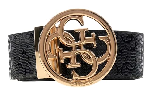 GUESS Gürtel Stacey Adjustable & Reversible Belt H35 W95 Black/Cream White schwarz creme kürzbar wendbar