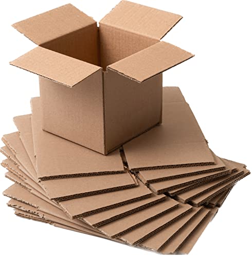 IPEA Kleine Faltkartons 12 x 12 x 12 cm für Versand, E-Commerce, Geschenke - 10 Stück - Made in Italy - Quadratische Mehrzweckboxen zum Verpacken von Gegenständen, Veranstaltungen, Partys - Kartons