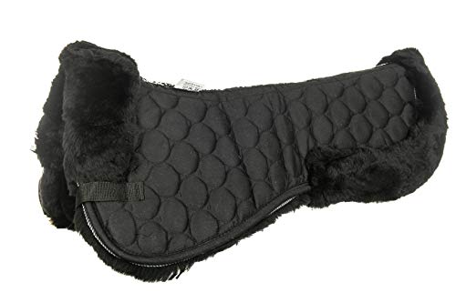 HKM Echt Lammfell Sattelkissen schwarz