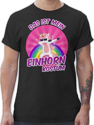 T-Shirt Herren - Karneval & Fasching - Das ist Mein Einhorn Kostüm I Einhorn Karnevalkostüm Unicorn - 4XL - Schwarz - faschingsshirt Faschings Unicorns Tshirt köstüm Faschings-t-Shirt Karnevals