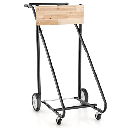 GYMAX Außenbordmotor Transportwagen, Außenmotor Ständer mit 4 Rädern & Griffen, Motorwagen bis 150kg belastbar, Motorhalter für Motorlagerung & Transport