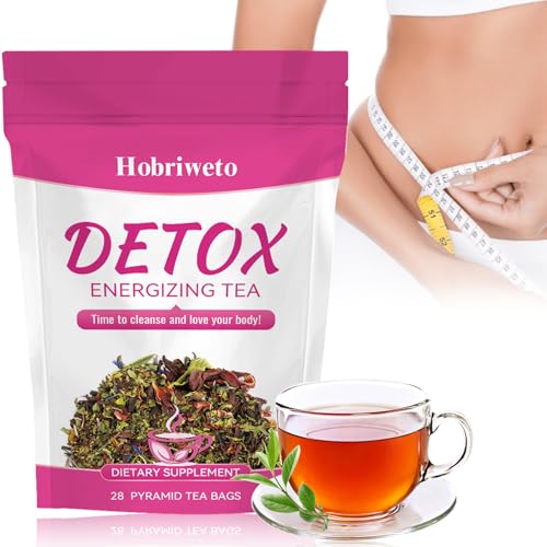 Detox Tee zum Abnehmen – 28 Teebeutel Gewichtsverlust Kräutertee, Natürliche Kräutermischung mit Grüner Tee, Löwenzahn, Rose & Pfirsich, natürlich & wirksam. Ideal für Wechseljahre & Blähungen