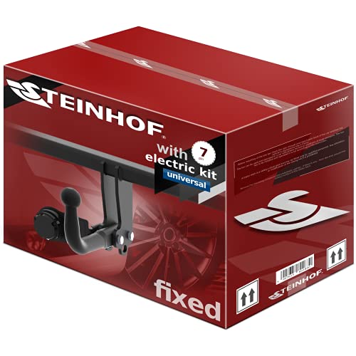 STEINHOF NEU Anhängerkupplung AHK starr kompatibel mit VW Caddy III 2K Kasten/Bus 02.2004-06.2015 mit 7-polig Universal-Elektrosatz