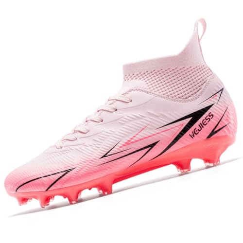WEJIESS Fußballschuhe Herren High Top Professionelle Fussballschuhe Jugendliche Athletics Trainingsschuhe Outdoor Sport Kunstrasen Football Schuhe Fußball Stiefel