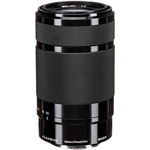 Sony SEL55210 – 55–210mm F4.5–6.3 OSS Zoom-Objektiv (APS-C, Teleobjektiv mit Bildstabilisator, E-Mount, ideal für Reisen, Natur & Sport, kompatibel mit ZV-E10, A6400 & A6700, schwarz)
