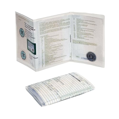 NIUQIGE Fahrzeugschein Hülle 2 Stück - Transparente KFZ Schein Schutzhülle aus PVC für A250 Fahrzeug Schein Etui, Motorrad Krad Zulassungsschein Hülle