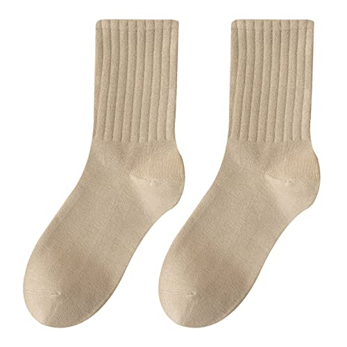 Generisch Kindertracht Strümpfe Einfarbige Damensocken Mid Tube und Qinter All Long Tube Socken reiner Baumwolle Damensocken 39 (B, One Size)