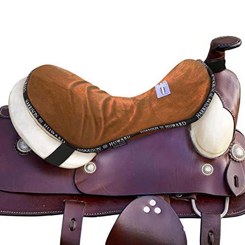 Harrison Howard Trail Seat Saver Western-Sattelsitzpolster mit gepolsterter Unterseite, hilft den Druck auf den Rücken zu verteilen, Braun