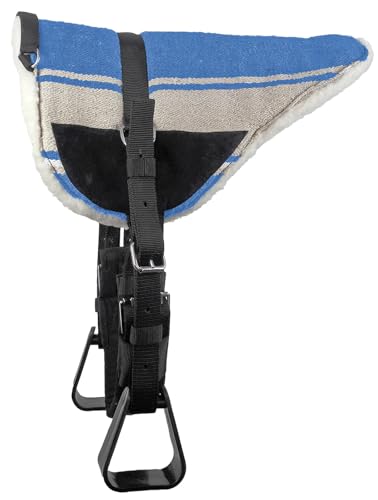Brama West Westernpad Navajo - Reitpad Western mit Haltegriff - gepolstert (Blau, Cob)