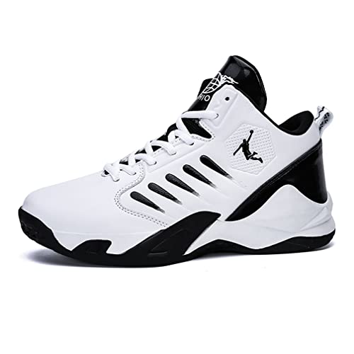 Xuanke Basketballschuhe Herren Damen Mode Sportschuhe Walkingschuhe Leicht Sneaker rutschfest Verschleißfest (39,Weiß)