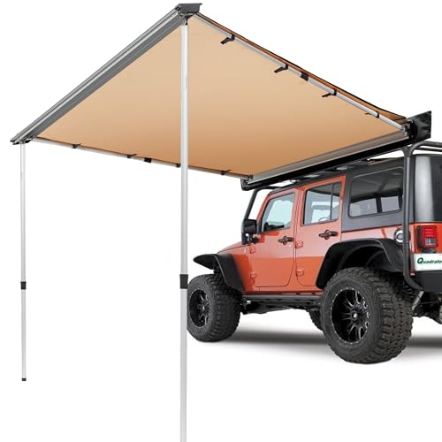VEVOR Sonnensegel Wohnwagen 1,4x2m Sonnenvordach Wohnmobil UV50+ UV-Schutz Markise 280-g-Polyestergewebe Vorzelt PU3000mm Wasserdicht inkl. PVC-Tasche Ideal für Camping Familientreffen Ausflüge