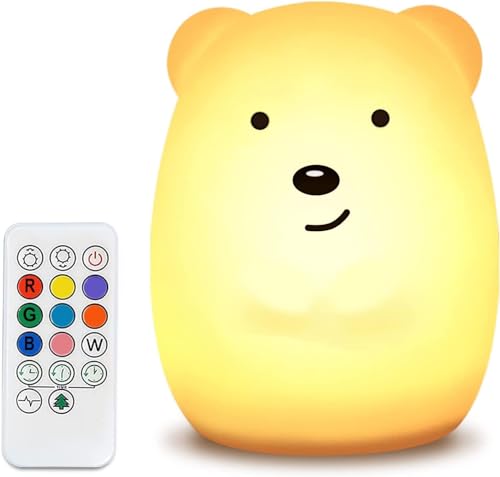 TOPERSUN LED Baby Silicone Night Light with Touch Portable for Decoration Gift