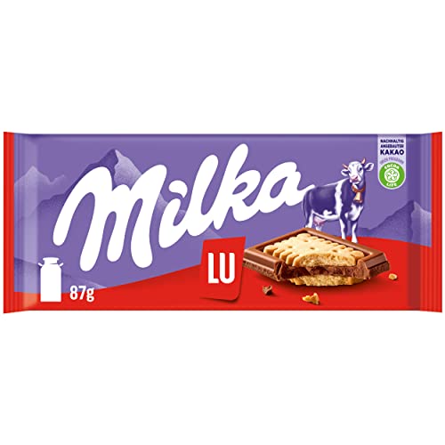 Milka LU – Alpenmilch-Schokolade mit knusprigen LU-Keksen – 87g