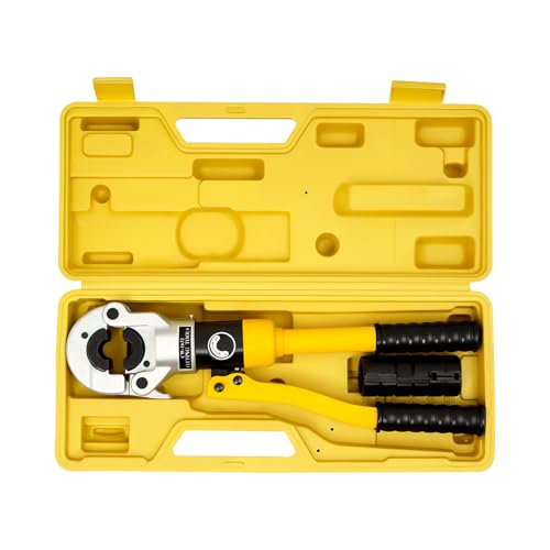Hydraulik Presszange 12 Ton, TH Kontur Hydraulische Presszange 16-32mm Rohr Pressbacken 360° für Verbundrohr und Fittings TH Profil Crimp Rohrpresszange