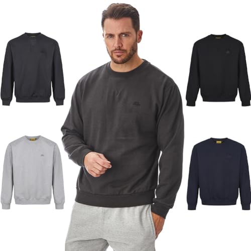 Iron Mountain IMSWT205 Herren-Pullover mit recyceltem Garn, umweltfreundlich, Antipill, flexibel und bequem, Rundhalsausschnitt, weicher Fleece-Top-Pullover, Holzkohle Mergel, 2XL