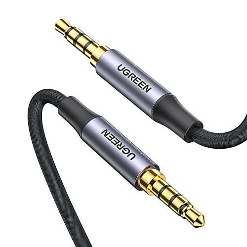UGREEN Aux Kabel 3.5 Klinke auf 3.5 Klinke Kabel , 4 Polig unterstützt Mikrofon für Headset(CTIA), Handy, Auto Radio, MP3 Player, Lautsprecher, PS4, Xbox One usw.(1m)