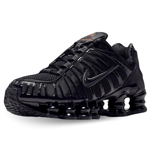 Nike Herren Shox TL Sneaker, Mehrfarbig (Black/Black/MTLC Hematite/Max Orange 000), 44 EU
