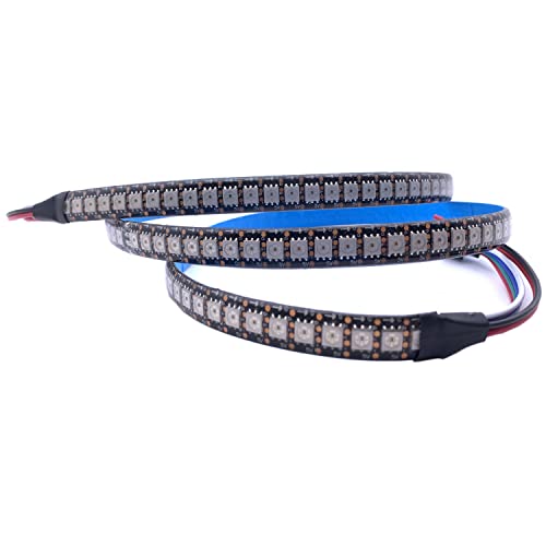 SK9822 RGB Led Streifen Licht Ähnliche APA102 1m 5m 30 60 144 LED DATEN und UHR Separat Einzeln address IP30 65 67 DC5V (Black PCB IP65, 1 M 144 Led/M)