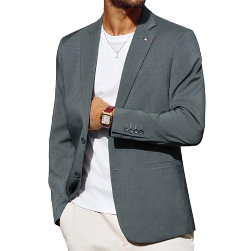PJ PAUL JONES Sakko Herren Sportlich Freizeit Modern Anzugjacken Regular Fit Business Blazer (XL, Grau)