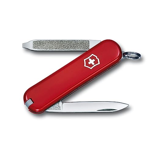 Victorinox Schweizer Taschenmesser Klein, Escort, Multitool, Swiss Army Knife, 6 Funktionen, Klinge, Schraubendreher 2.5 mm, Ring