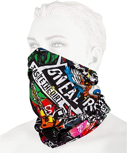 O‘NEAL | Halstuch Schlauch-Schal | Mountainbike Motocross Motorrad | Ungesäumt, Bequemes Material, elastischer Stoff | Neckwarmer Crank | Unisex | Schwarz Multi | Einheitsgröße