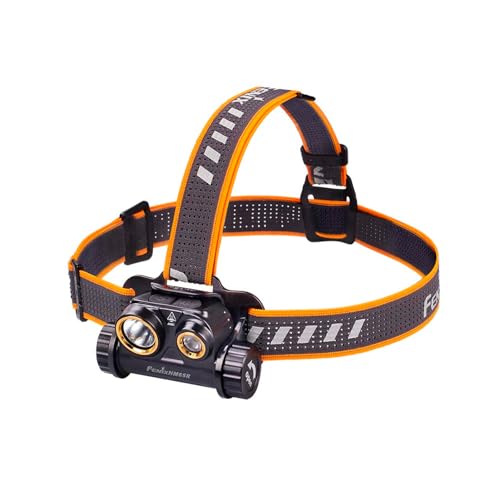 fenix Rechargeable Headlamp HM65R Wiederaufladbare 1400 Lumen Stirnlampe, Schwarz, 0