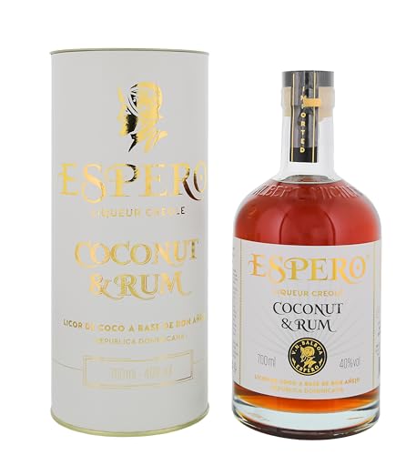 Espero Liqueur I Coconut & Rum I 700 ml Flasche I 40% Volume I Kokos Rum-Likör der extra Klasse