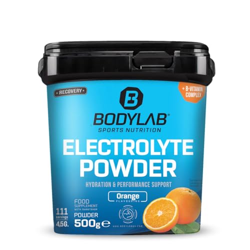 Bodylab24 Elektrolyte Powder Orange 500g, mit B-Vitaminen und Mineralstoffen, Hydration & Performance Support für dein Training