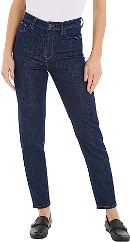 Tommy Hilfiger Damen Jeans Tapered High Waist, Blau (Rue), 31W / 32L