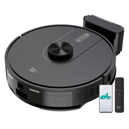 aeco X5 VacuBot Staubsauger-Roboter mit Wischfunktion Saugroboter (5000Pa Saugkraft ideal für Tierhaare, Teppiche u. Hartböden, Laser Navigation, bis zu 160min Akkulaufzeit, Fernbedienung, App)