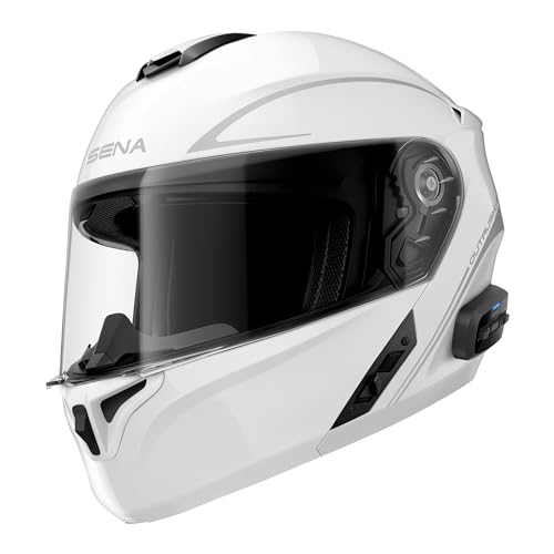 Sena Outrush R Bluetooth Klapphelm mit Intercomsystem (Weiß, L)