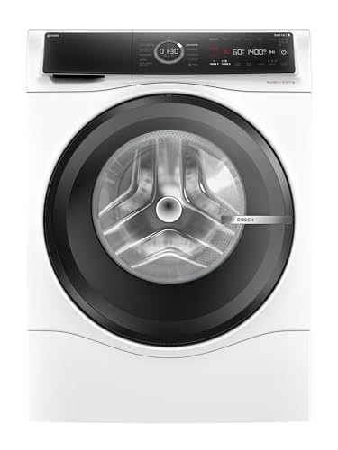 Bosch WNC254A40, Serie 8, Smarter Waschtrockner, 10.5 kg Waschen & 6 kg Trocknen, 1400 UpM, i-Dos intelligente Waschmittel-Dosierung, entfernt 16 Fleckenarten, IronAssist mit Dampffunktion, AutoDry