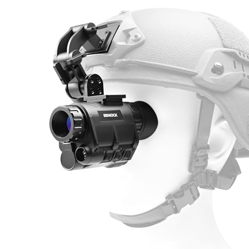 Binock Nachtsichtgerät NVG30, Nachtsicht Monokular, Helm montiert, Night Vision Goggles mit Videoaufnahme, für Jagd, Nachtbeobachtung,Fernglas mit Nachtsicht