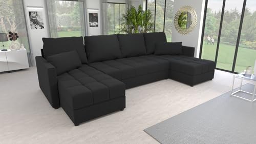 Generisch Sofa Couch Garnitur Sofagarnitur Bella U Malmo 96 mit Schlaffunktion Wohnlandschaft