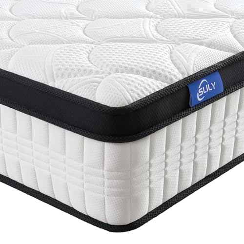 slily Matratze 180x200 cm Höhe 24cm, H3 H4 Mittelfest Orthopädische 7-Zonen Federkernmatratze 180x200 mit Komfortschaum Öko-Tex Zertifiziert, 480 Taschenfedern pro 2 m²