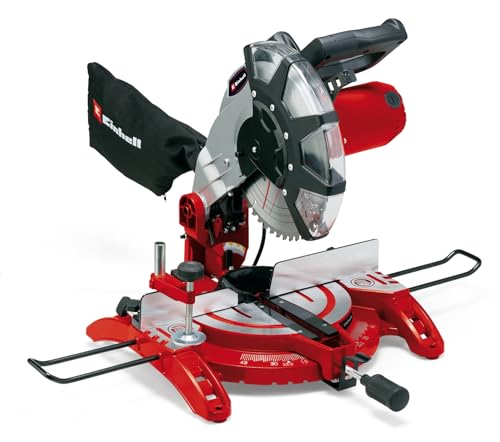 Einhell Kapp-Gehrungssäge TC-MS 2513 L (1600 W, max. 75 mm x 130 mm Schnitttiefe/-breite, Ø 250 mm Sägeblatt, schwenkbarer Sägekopf, Laser, Drehtisch mit Schnellverstellung)