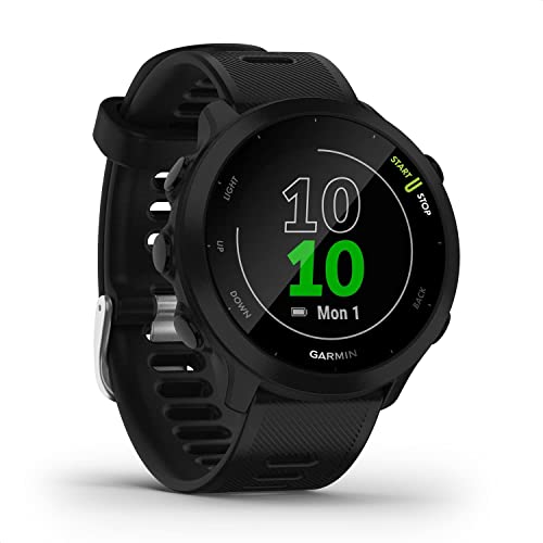 Garmin [renewed Forerunner 55 – GPS-Laufuhr mit 1,04“ Always-On-Farbdisplay, täglichen Trainingsempfehlungen, Laufzeitprognose, über 15 Sport-Apps und bis zu 14 Tagen Akkulaufzeit [Generalüberholt]